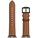 CINORS Leather Band Compatible with Apple Watch Vintage Classical Bands Dark Brown Replacement Strap for iWatch Series 8 7 41mm Series 6 5 4 3 2 1 SE Nike Space Black Grey 38mm 40mm Men Women, Brown