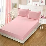 KYKHT Sábana bajera ajustable de microfibra de algodón de alta calidad, 150 x 190 cm