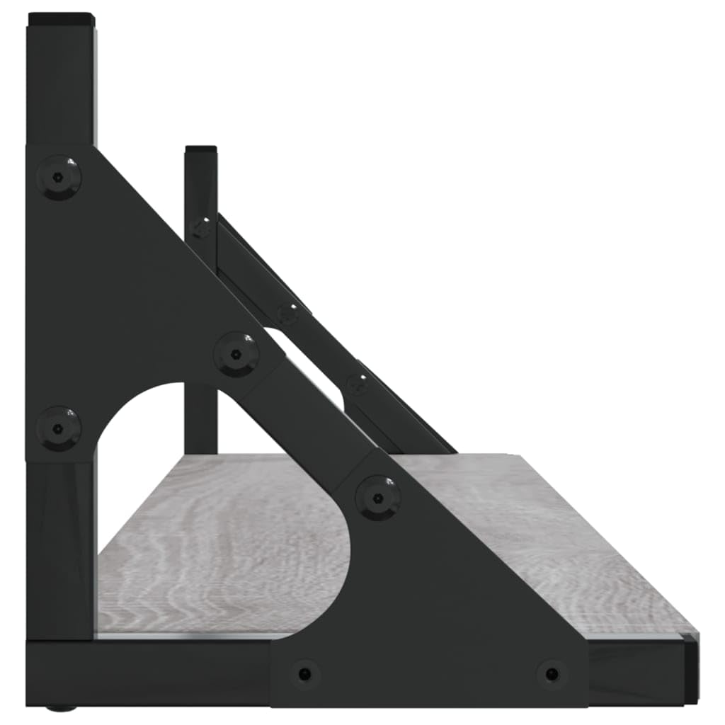 Set di 2 mensole da parete, colore grigio Sonoma, 80 x 15 x 15,5 cm, mensole sospese