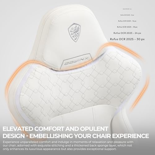 Sedia da gioco con pelle PU, sartoriale da gioco, per persone pesanti, ergonomica, inclinabile, per computer, grande e grande ufficio, con schienale alto (bianco) - Sedia gaming - Immagine 3