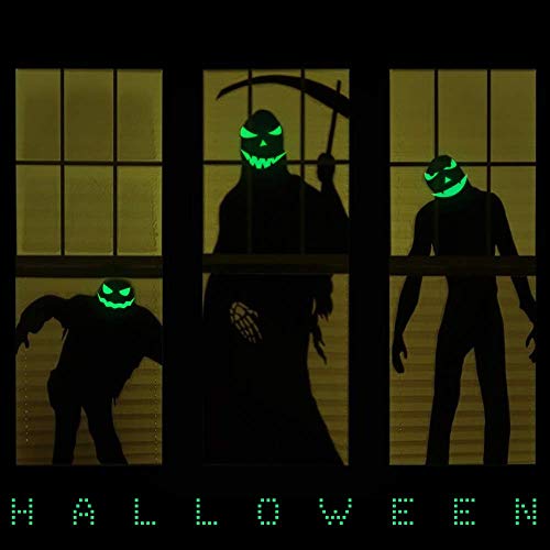Devil Smile Wall Decals Halloween Decorations Wall Decals Glow In The Dark, Xyiyi Luminous Light Stickers Removable For Halloween Party Home Room Décor #TOP1