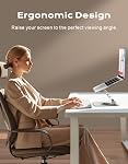 Zewwen 360° Flexible Rotating Laptop Stand for Desk, Ergonomic Adjustable Laptop Riser Holder with Dual-bar Support, Portable Computer Stand for MacBook Air Pro, Dell XPS, HP (10-16")