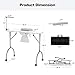 ynhunreth Portable Nail Table for Nail Tech on Wheels, Foldable Professional Manicure Table Travel Nail Desk with LED Lamp/Dust Collector/3 Dust Bags/Wrist Cushion/Storage Bag, White