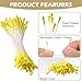VARMDUKKE 800pcs Double Heads Handmade Flower Stamens, 2 mm Pearl Stamens for Flower Making, Artificial Floral Pistil for DIY Crafts, Wedding, Christmas Decoration (Yellow)