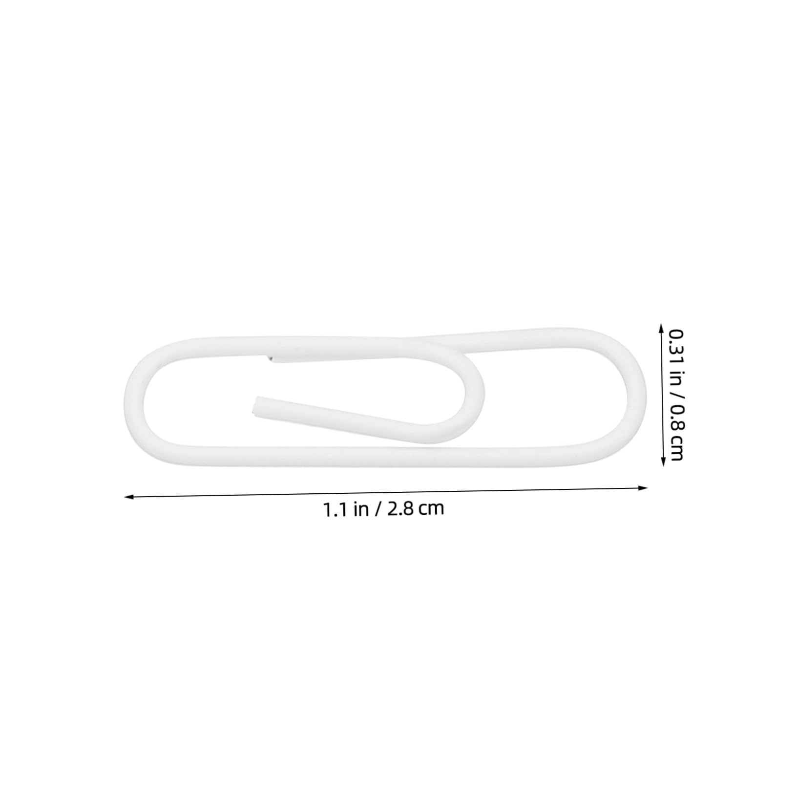 NUOBESTY 750 Stück büroklammern Papierklammern Papierclips White