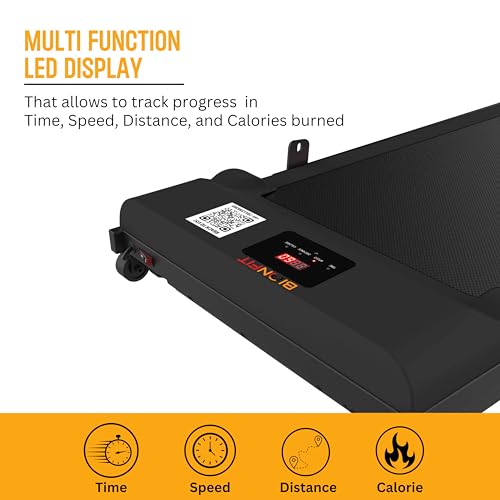 Image of BIONFIT Cardio-X1 Walking Pad for Home Gym | Treadmill with 3.5HP BLDC Motor, Max Weight 120 Kg, Top Speed 10 km /hr, Remote Control, 2-Level Manual Incline Walk Pad | Running Machine for Home