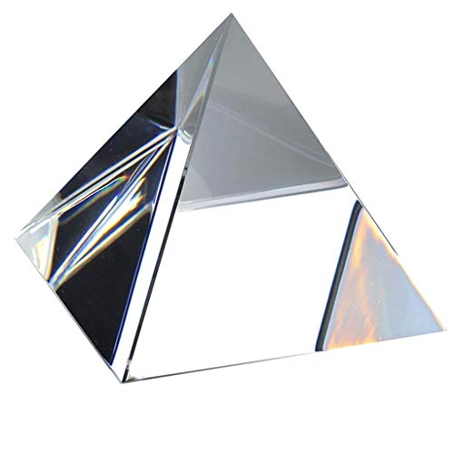 Sharplace 80mm Pyramide de Cristal - Photographie Boule - Pyramide en Verre Claire Décoration