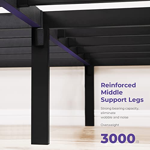 Greenforest Full Size Bed Frame Quick Lock Heavy Duty Metal Platform And Queen Bed Frame With Headboard #TOP2