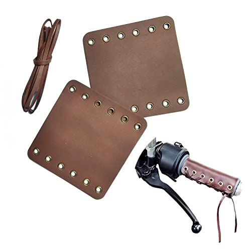 Xifowe Vintage Bike Handlebar Grips Holster Bicycle Tapes Leather Protective Cover (Set Of 2), Antislip Handle Bar Protector For Bicycle, Motorcycle, Electric Bicycle, Etc. Retro Handlebar Grips Parts #TOP24