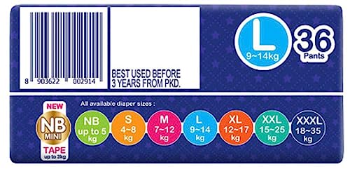 Image of MamyPoko Infant Pant Style Large Size Diapers (36 Count)