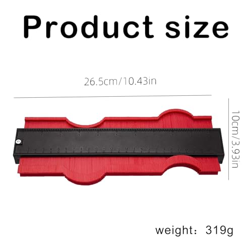 10 Inch Contour Gauge, Adjustable Multifunctional Shape Profiler, Contour Ruler, Tile Laminating Tool, Irregular Welding, Woodworking and Construction, Precision Measuring Tool 2 10 Inch Contour Gauge, Adjustable Multifunctional Shape Profiler, Contour Ruler, Tile Laminating Tool, Irregular Welding, Woodworking and Construction, Precision Measuring Tool - Image 2