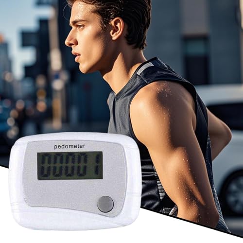 Kalorienzähler – Kilometerzähler zum Gehen, digitaler LCD-Schrittzähler, Tagesziel-Monitor für Reisen, Outdoor, Wandern, Abenteuer, Sport, Senioren, Workouts