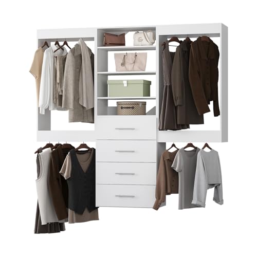 Modular 60 Wall-Mounted Closet Organizer System