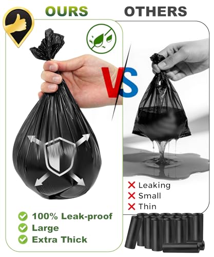 Image of Charmount 200 Count Dog Poop Bags Rolls with Zippered Pouch Dispenser Holder, Extra Thick Leak-Proof Unscented Waste Bags, Coreless Easy Load for Small to Large Dogs
