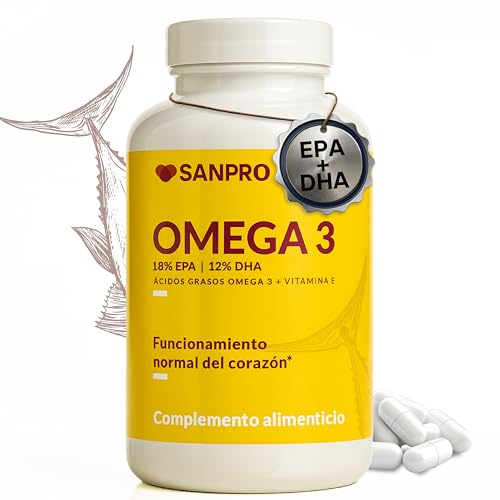 Omega 3 EPA + DHA | 120 Cápsulas|Aceite Pescado | Vitamina E Antioxidante | Suplemento Apoyo Corazón, Cerebro, Ojos y Articulaciones | Ácidos Grasos Adultos | Fabricado UE