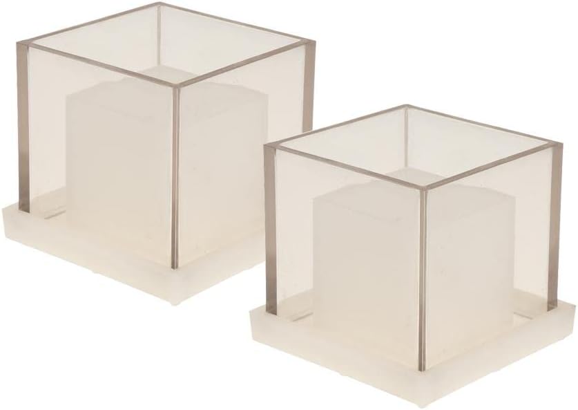 2 Pack Premium Square Tube Candle Mould Making Mold for Tealight Candle DIY