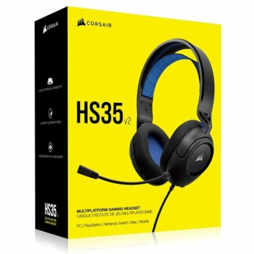 Corsair Casque avec Microphone HS35 v2 Bleu Corsair Casque avec Microphone HS35 v2 Bleu