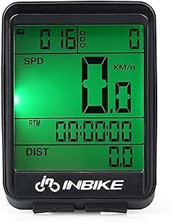 dsfen Waterproof Bicycle Speedometer Wireless Bike Computer Rainproof LCD Display Multifunctional Cycling Odometer Temperature Calorie Counting User A/B Recorder