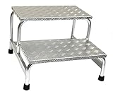 alu tritt 2 stufig rutschfestes Alu-Riffelblech Alu-Montagetritt 2-stufig, HxBxT: 39x61x59cm, Marke: Szagato (Arbeitspodest Stufentritt Tritt Trittleiter Aluminium)