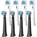 iO Brush Heads Compatible with Oral B iO Electric Toothbrushes, Replacement Toothbrush Head for iO 10/9N/9/8N/8/7N/7/6N/6/5N/5... Way Series (4 White+4 Black, 8 Count(Pack of 1))
