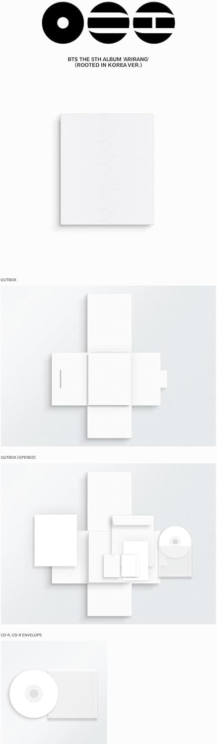 B.T.S ARIRANG [Rooted In Korea + Music + Living Legend 3 Ver. Set] The 5th Album + Extra Photocards