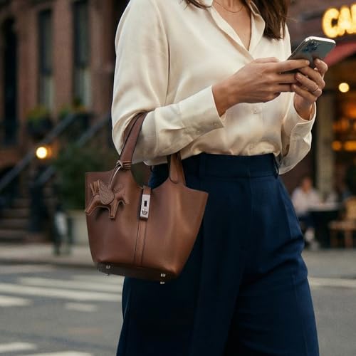 Kadynow Vegan Leather Bucket Bag