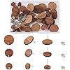 Earring Posts PandaHall 20 Pairs Walnut Wood Stud Earring Findings