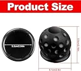 Hopzab Universal Tow Bar Ball Cover Soft Rubber Trailer Hitch Head Cover Protection Cap for 50mm Hitch Balls, Car Wash Proof Abrasion Dirt Protection(Black) - Image 2