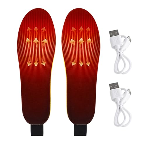 Plantillas calefactoras eléctricas, ajustes de temperatura ajustables, 3000 mAh, almohadillas calefactoras recargables, forros eléctricos cálidos para zapatos, diseño cómodo, para esquiar y caminar