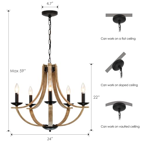 Farmhousechandeliersfordiningroomlightfixture5light24inchfauxwoodtexturehanginglightingfixturesrusticcandlechandeliersforlivingroomkitchenislandfoyerentryway  Urban Country Home Decor Farmhouse chandeliers for dining room light fixture 5 light 24 inch faux wood texture hanging lighting fixtures rustic candle chandeliers for living room kitchen island foyer entryway  urban country home decor