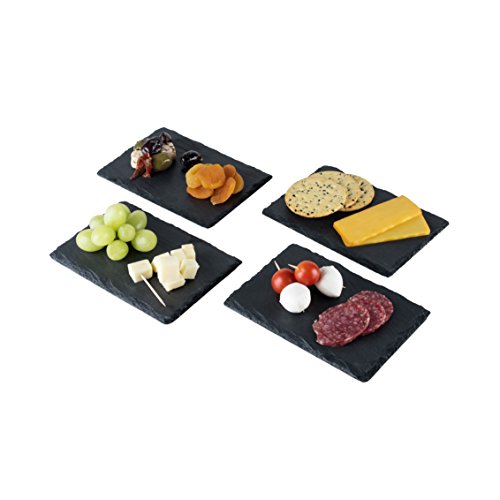 Twine Country Home Slate Stone Plates for Tapas, Appetizers &