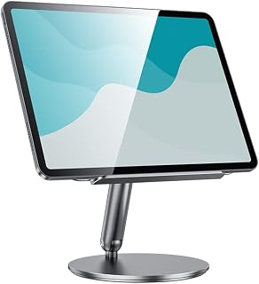 BENKS Tablet Stand, 360° Rotation iPad Stand Holder, Compatible with 2022 iPad Air 5/4,iPad Mini 6/5,iPad 10.2,iPad Pro 12.9/11, iPhone 14, Surface Pro, Phones (4-13 inch)
