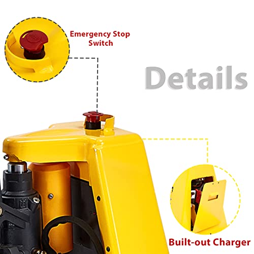 Xilin Electric Powered Pallet Jack 3300Lbs Capacity Lithium Battery Mini Type Walkie Pallet Truck 48"X27" Fork Size #TOP4