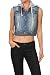 WHITE APPAREL Women's Denim Vest (Basic, Destroyed, Cropped - Various)