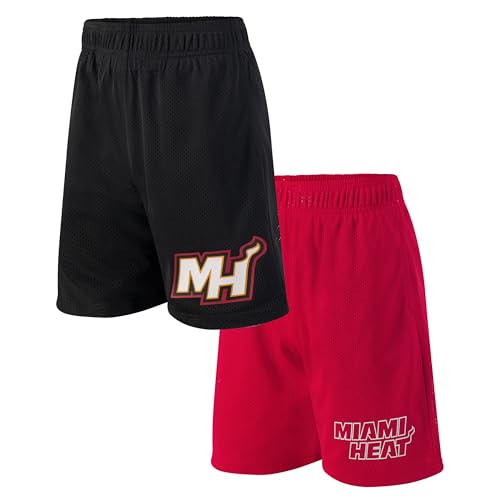 Short basketball NBA Miami Heat junior en textile super doux pour l'entraînement d'été
