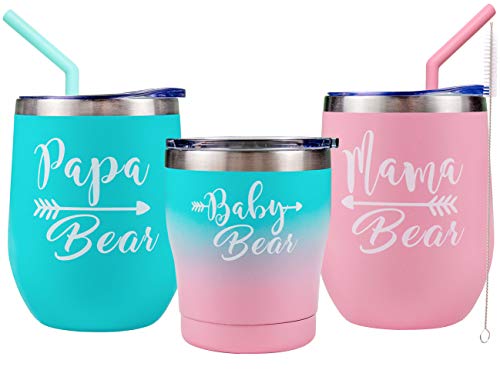 Mama Bear Papa Bear Baby Bear , Mama Bear Gifts for Mom, Mama Bear and Cubs, Mama Bear Cups Tumbler, Papa Bear Tumbler, Mama Bear Cups for Toddlers, Papa Bear Mug, Mama Bear Gifts
