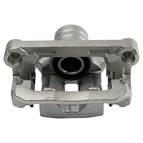 Image of TRQ Rear Driver and Passenger Side Brake Caliper Set Caliper Brackets Hardware Compatible with 05-21 Nissan Frontier 05-15 Xterra
