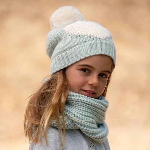 Knit Kids Fall Winter Hat with Heart Design for Girls 1-6 Years, Warm and Soft, Fleece-Lined for Cold Weather2
