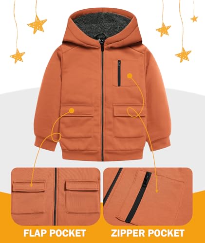 Image of Boys Zip Up Hoodie Kid Hooded Jacket