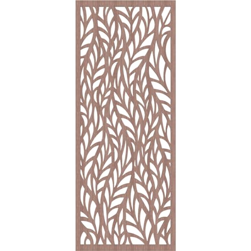 Image of Ortonville Decorative Pierced Fretwork Wood Wall Panels, 21 3 /8 inchW x 54 3 /8 inchH x 3 /8 inchT, Walnut