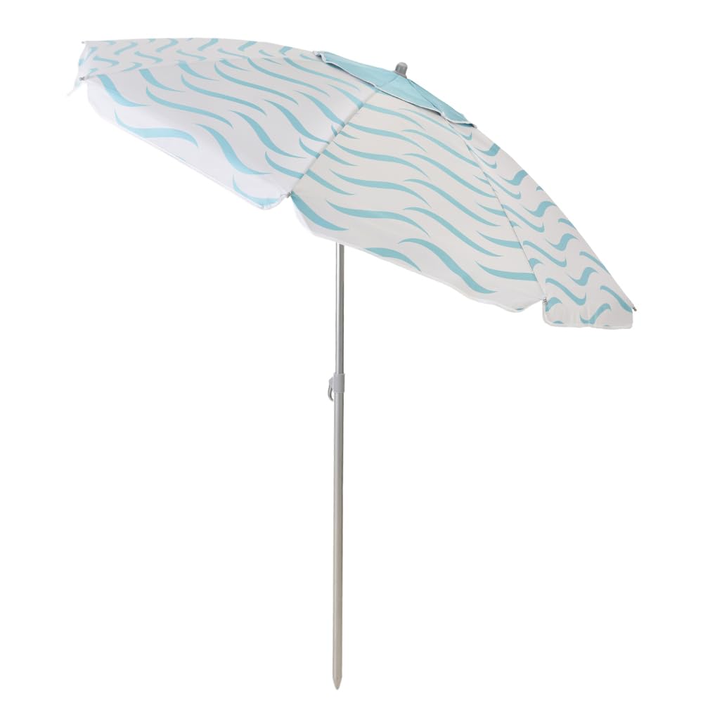 Aremar Sombrilla de Playa Antiviento Airvent, Protección UV 50+, 8 Varillas de Fibra de Vidrio, Mástil resistente, Funda de Transporte con Asa