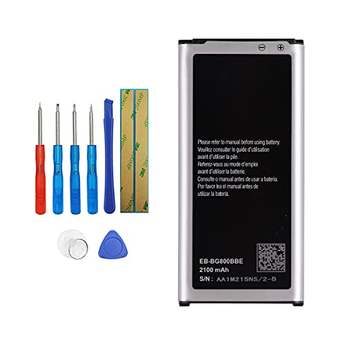 Batería de repuesto original de Vvsialeek BG800BBE para Samsung Galaxy S5 Mini G800F G800M G800Y G800HQ con kit de herramientas gratuito.