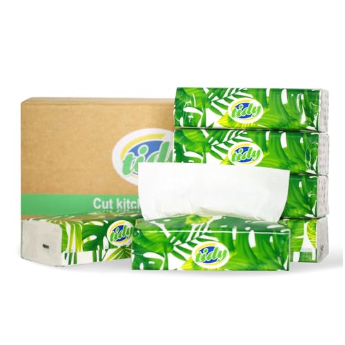 Tidy Cut Paper Kitchen Towels I 2 Ply 75 Sheets in Convenient Dispensing Packs I Case of 14 (1,050 Sheets Total)