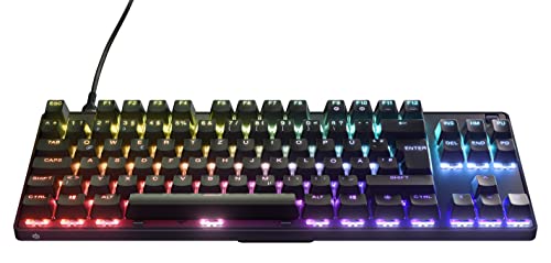 SteelSeries Apex 9 TKL - Mechanische Gaming-Tastatur - Optische Switches - 2-Punkt-Betätigung - Esports-Formfaktor ohne Tenkey - Hotswap- fähige Switches - Deutsches (QWERTZ) Layout