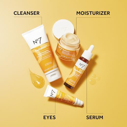 No7 Radiance+ Brightening Vitamin C Moisturizer Face Cream - Skin Nourishing Face Moisturizer - Fast-Absorbing + Lightweight Formula & Suitable for Dry Skin, 1.69 fl oz