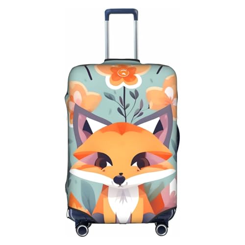 Housse de protection élastique pour valise XL motif renard blanc