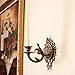 BOOMLATU Cast Iron Set of 2 Wall Mounted Candle Sconces Holders,Shabby Chic Hanging Candle Holder for Wall, Home Wall Art for Living Room Fireplace Yard Pathway