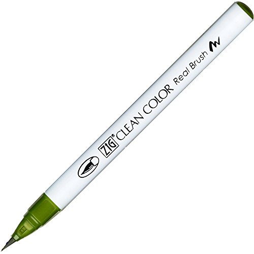 Feutre pinceau Zig Clean Color Real Brush 043 Vert olive pour dessin