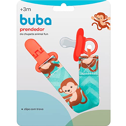 BUBA Prendedor de Chupeta Animal Fun Macaco