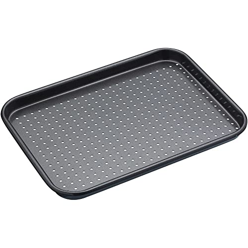 Master Class - Petite Plaque de Cuisson Antiadhésive, Acier au Carbone Galvanisé, Gamme Crusty Bake, Gris, 24 x 18 cm